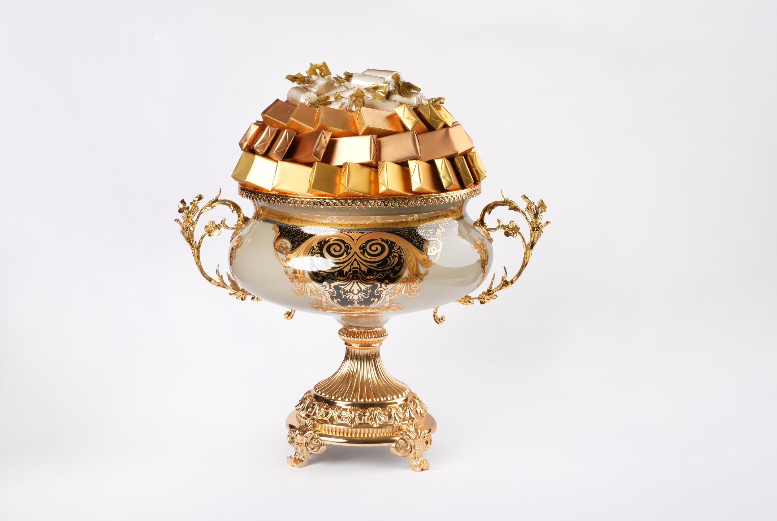 Murano style gilded glass