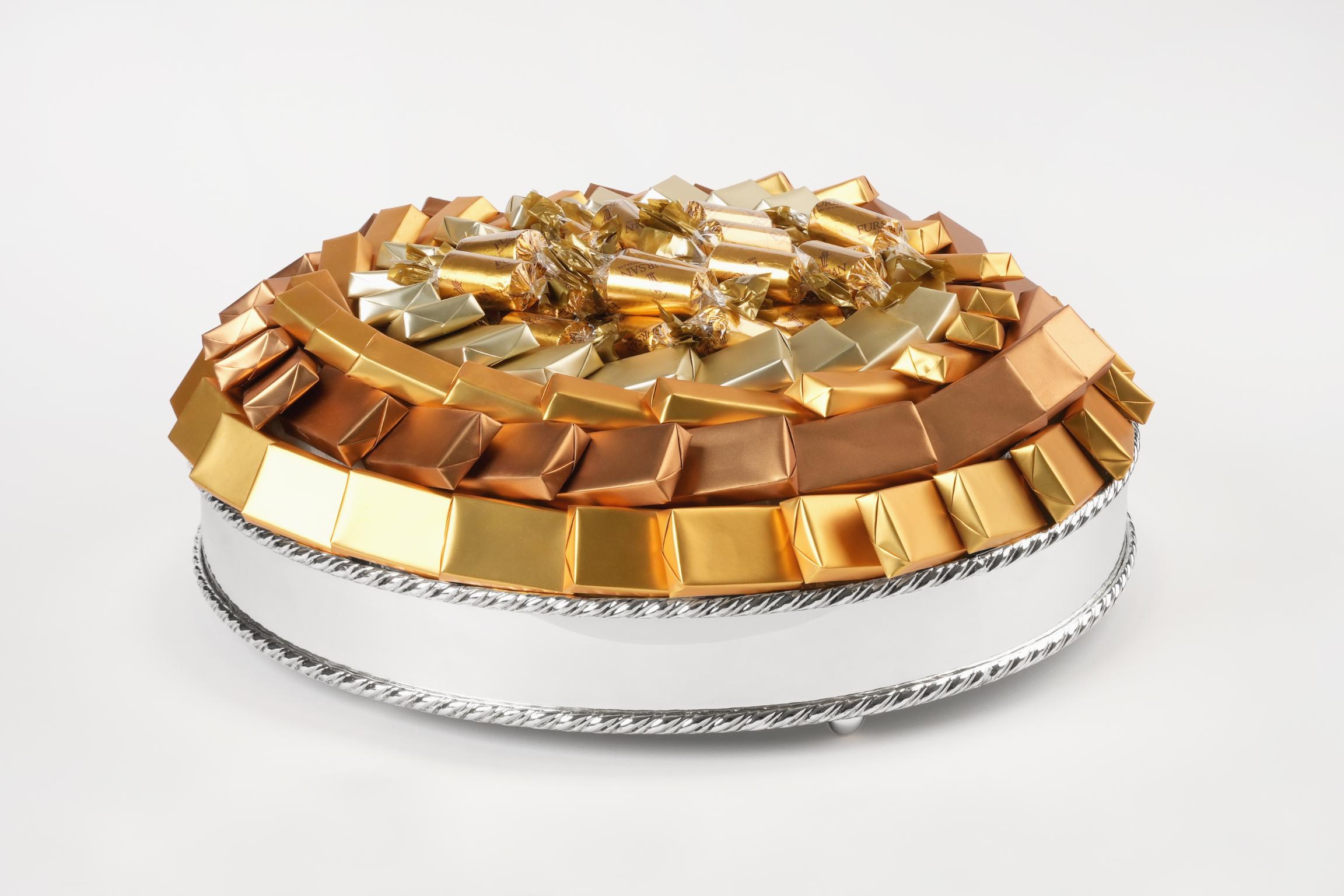 Round Silver-Plated Serving Tray